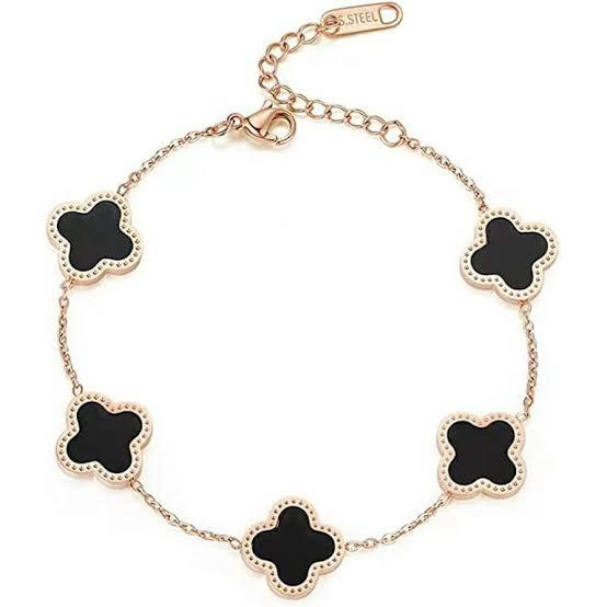 Stainless Single Double Side Clover Bracelets for Women's Fashion