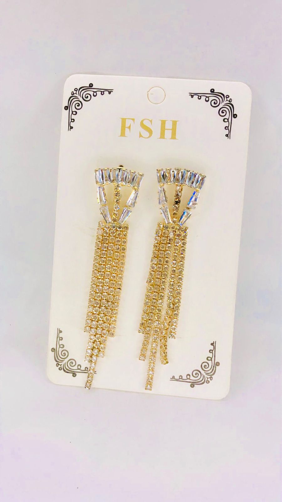 Sparkly Crystal long Tassel Earrings For Girls & Women's