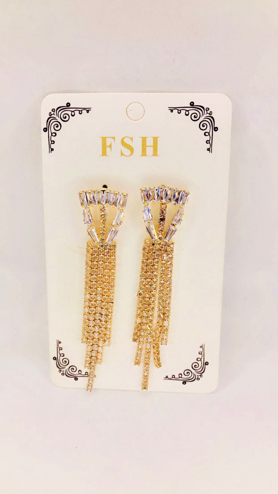 Sparkly Crystal long Tassel Earrings For Girls & Women's