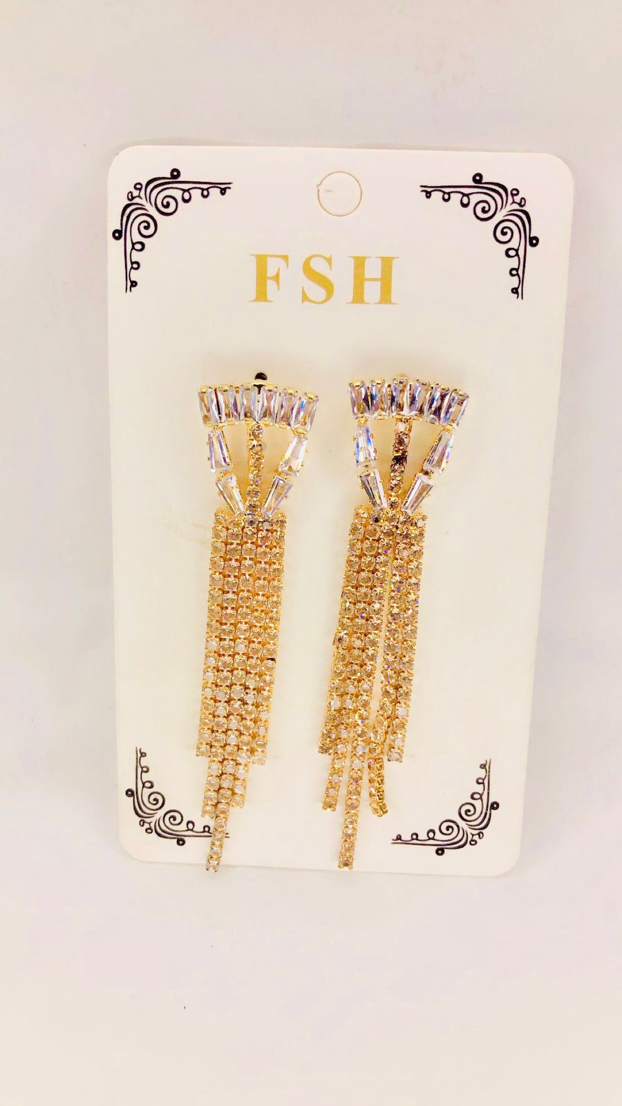 Sparkly Crystal long Tassel Earrings For Girls & Women's