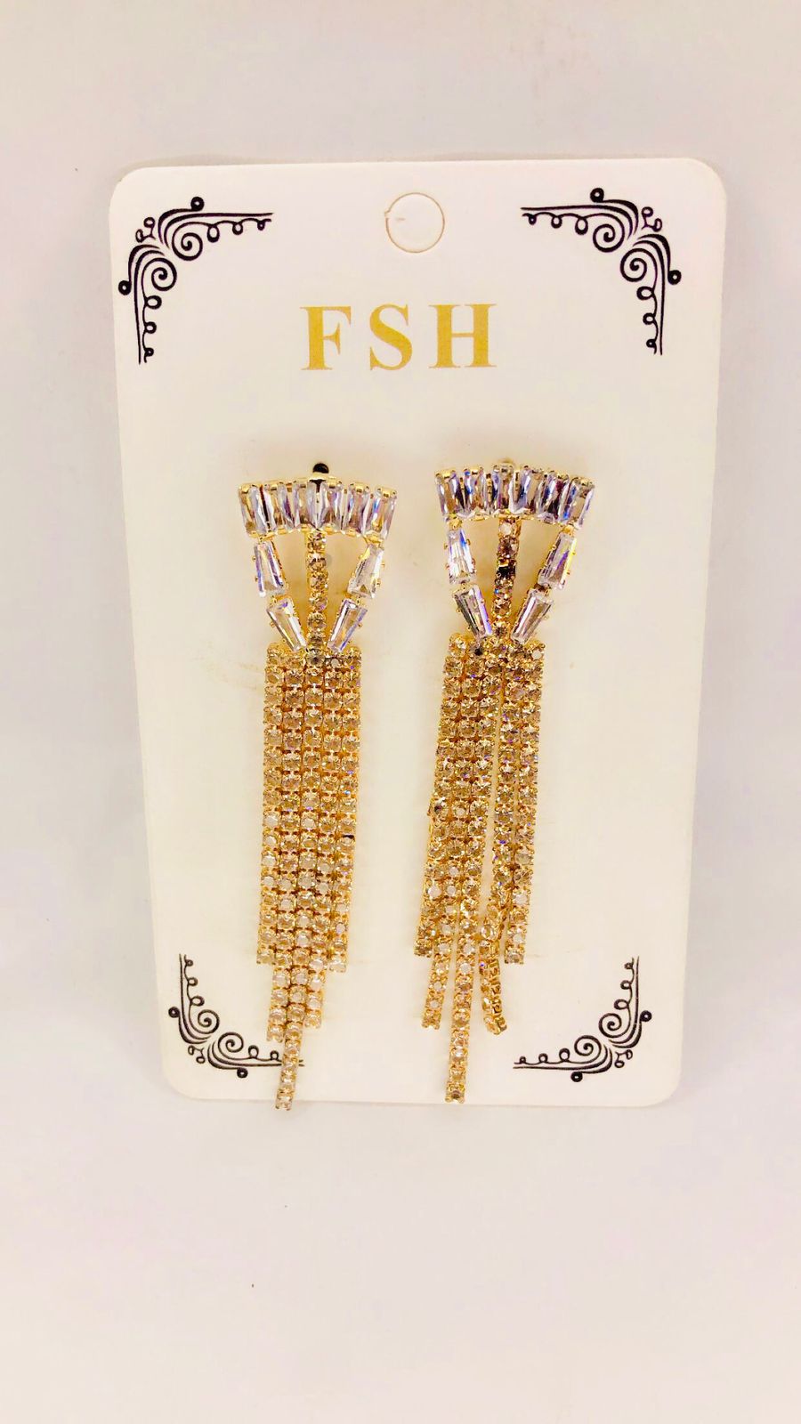 Sparkly Crystal long Tassel Earrings For Girls & Women's