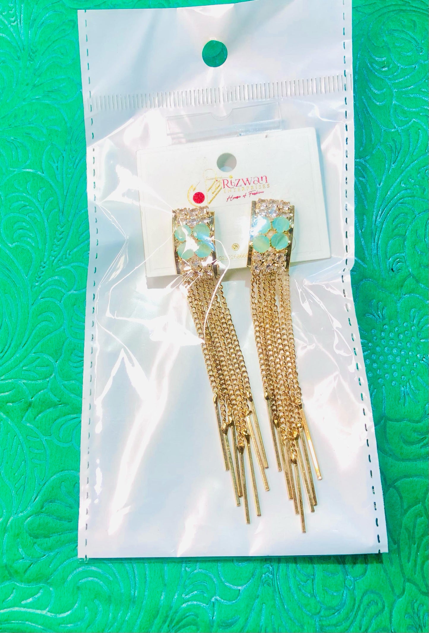 Sparkly Crystal long Tassel Earrings For Girls & Women's