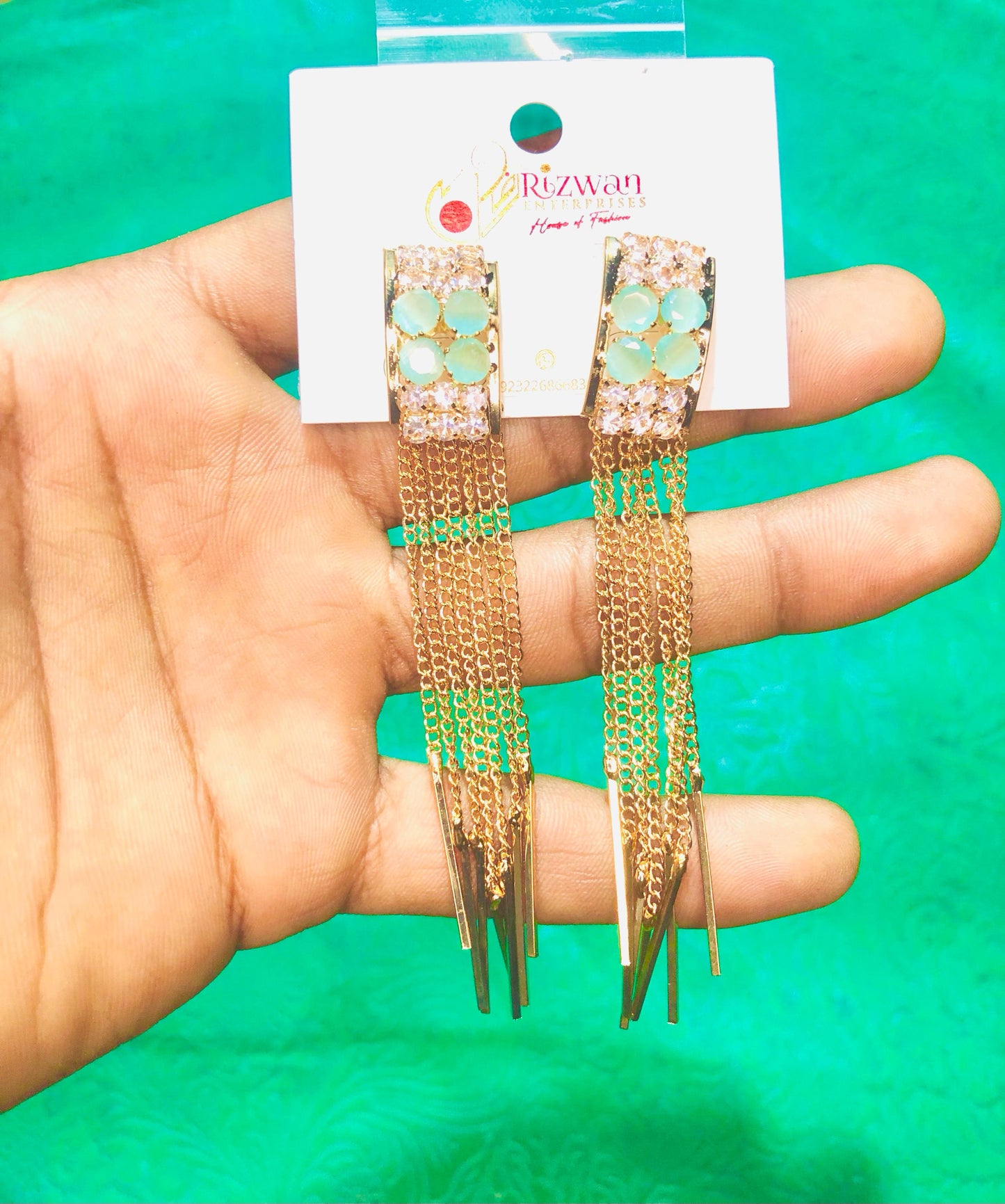 Sparkly Crystal long Tassel Earrings For Girls & Women's